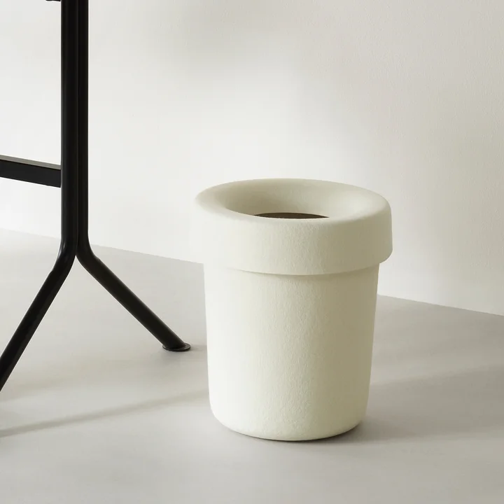 Normann Copenhagen - Hide Office waste garbage can, cream