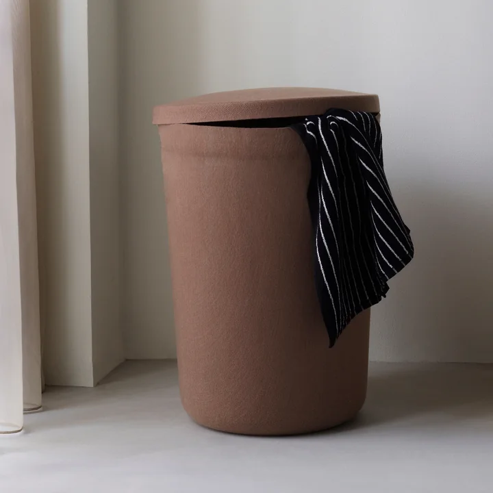 Normann Copenhagen - Hide Laundry basket, brown