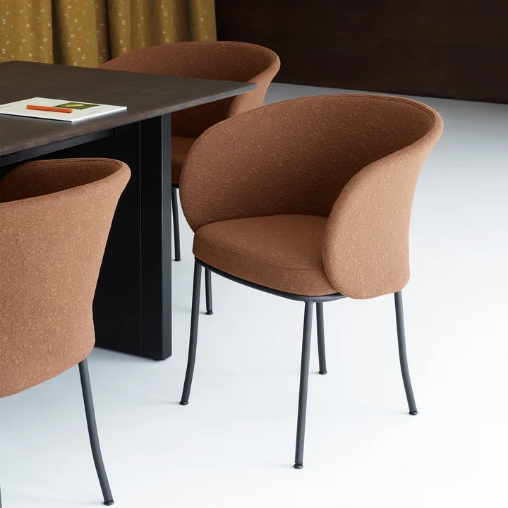 Normann Copenhagen - Knit Armchair, black / brandy