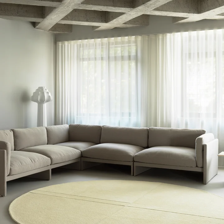 Normann Copenhagen - Level Carpet, Ø 280 cm, light yellow