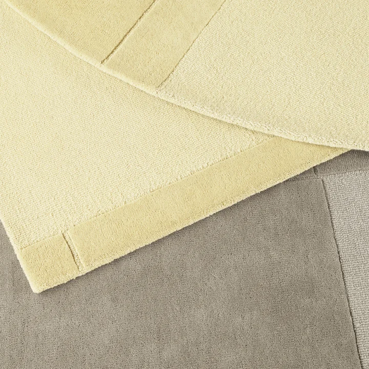 Normann Copenhagen - Level Rugs, light yellow and warm grey