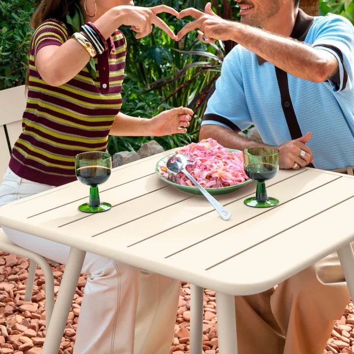 Fermob - Luxembourg Table, square (4 legs), 80 x 80 cm, latte-beige