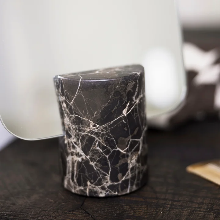 Mette Ditmer - Marble Mirror, 18 x 30 cm, Ø 8 cm, brown