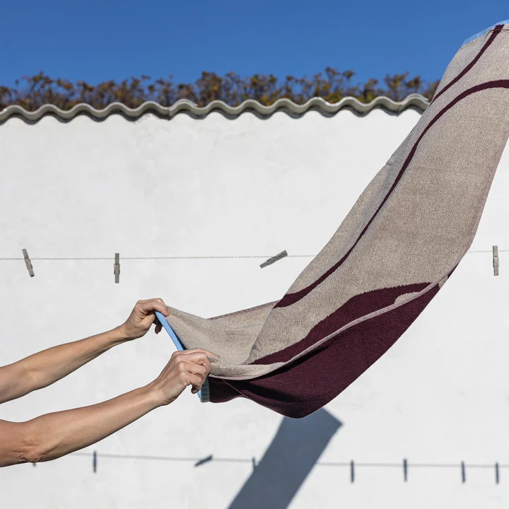 Mette Ditmer - Nova Arte Bath towel, 70 x 133 cm, wine / sand