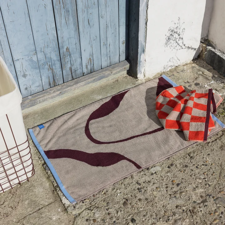 Mette Ditmer - Nova Arte Bath mat 50 x 80 cm, wine / sand