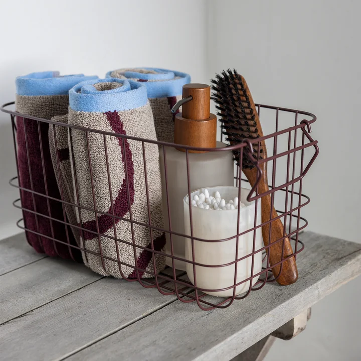 Mette Ditmer - Nova Arte guest towel, 40 x 55 cm, wine / sand