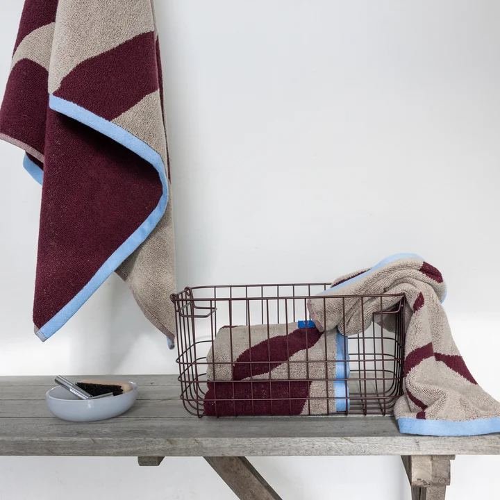 Mette Ditmer - Nova Arte Towels, wine / sand