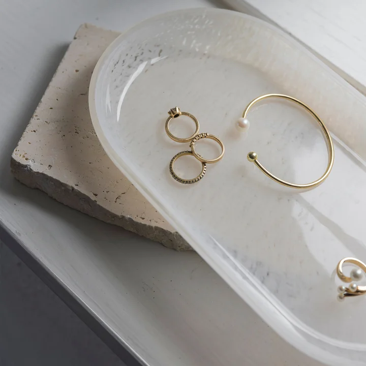 Mette Ditmer - OPAL Tray, 14 x 25.5 cm, linen