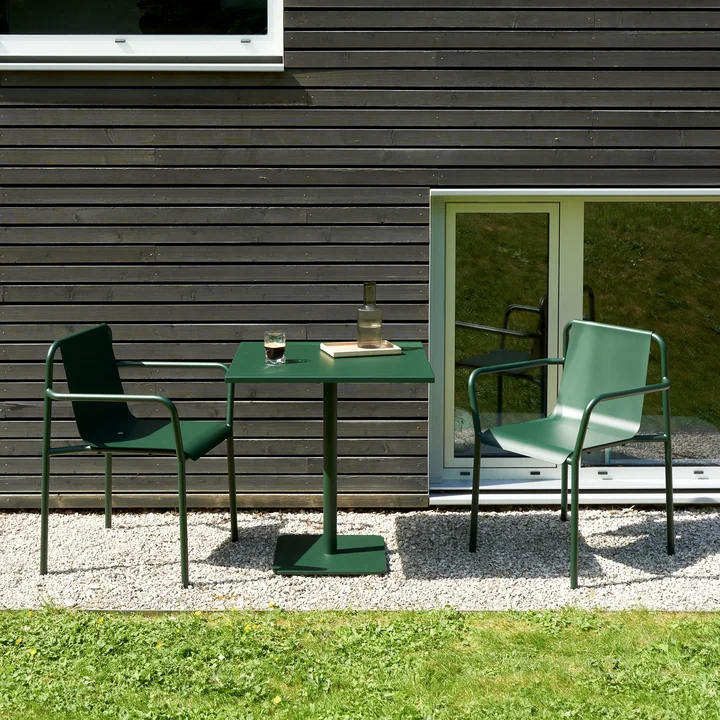 TipToe - Panorama garden chair with armrests, forest green