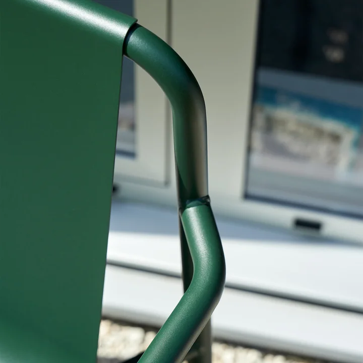 TipToe - Panorama garden chair with armrests, forest green