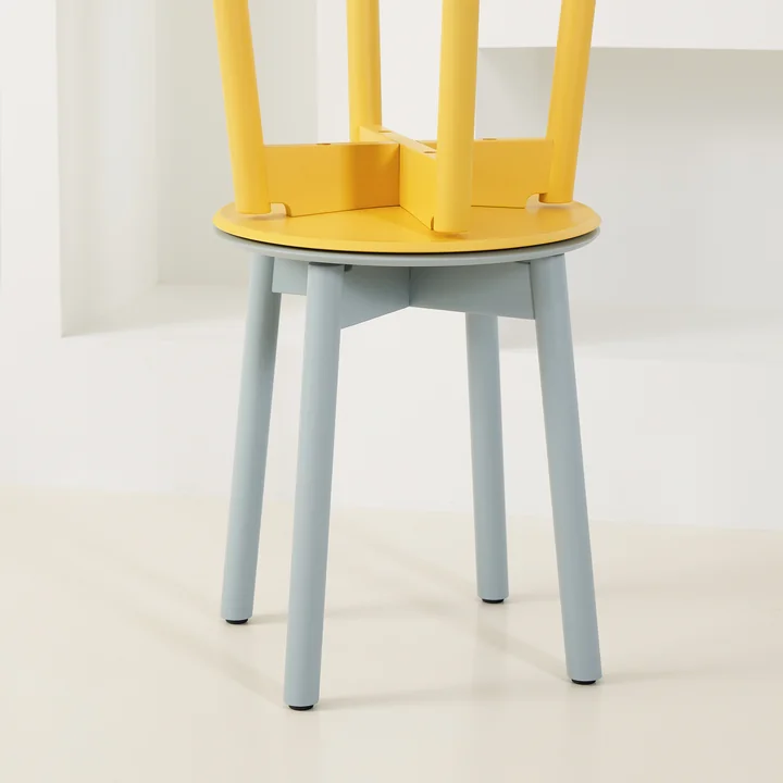 TipToe - SSD stool, brioche yellow and blue