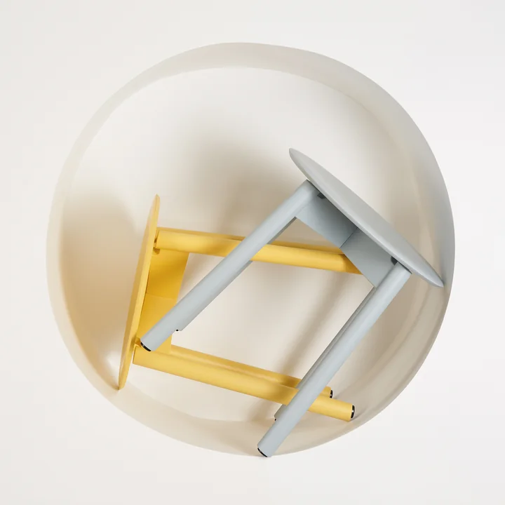 TipToe - SSD stool, brioche yellow and blue