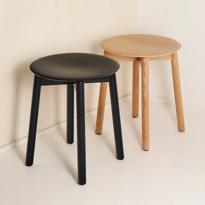 TipToe - SSD stool, graphite black and oak