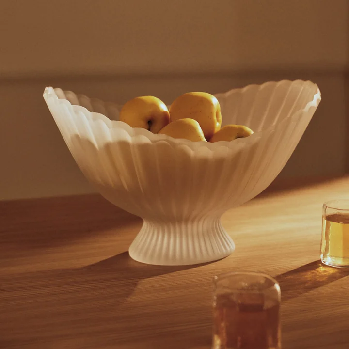 Ferm Living - Fountain Decorative bowl, large, frosted glass