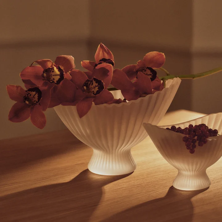 Ferm Living - Fountain Decorative bowl, small and medium, frosted glass