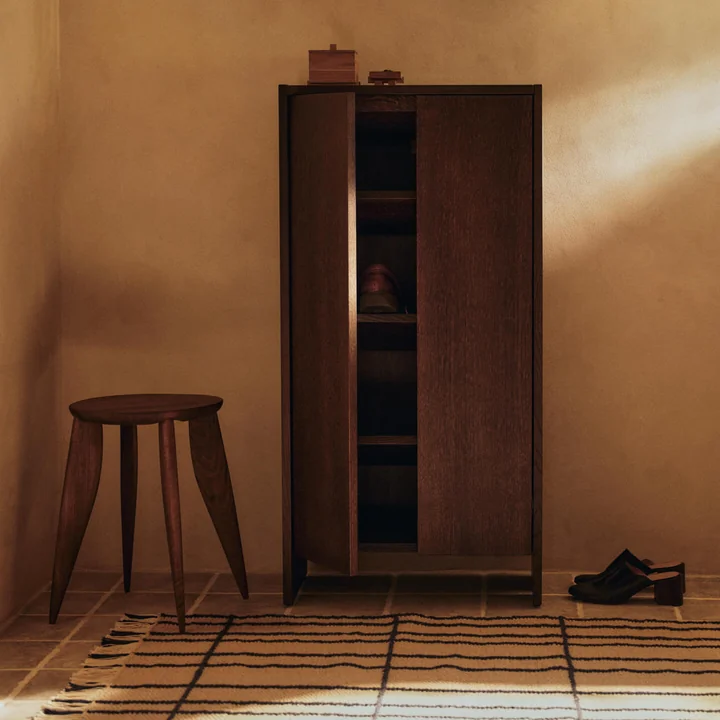 Ferm Living - Feve Side table, Ø 42 x H 45 cm, walnut