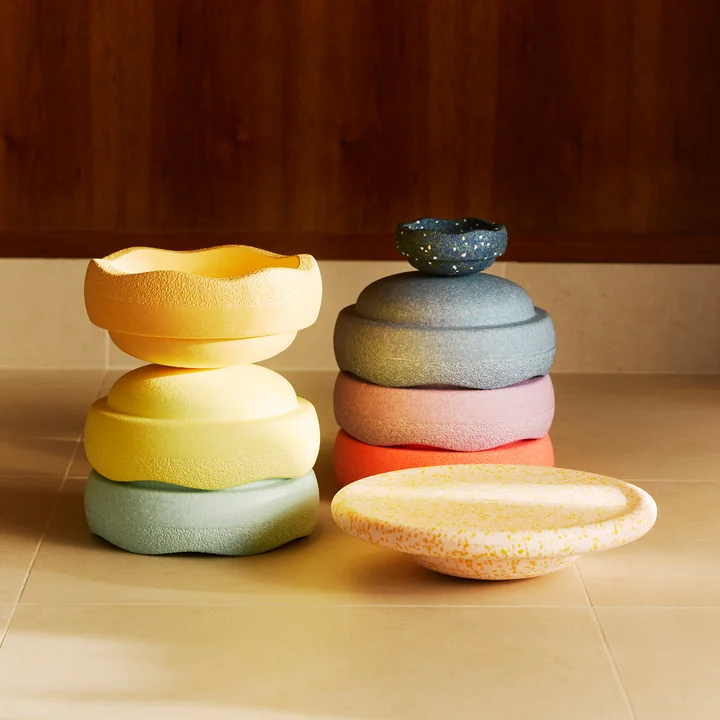 Stapelstein® - Spring Special Rainbow Set pastel, multicolor (set of 8) (board + mini original)