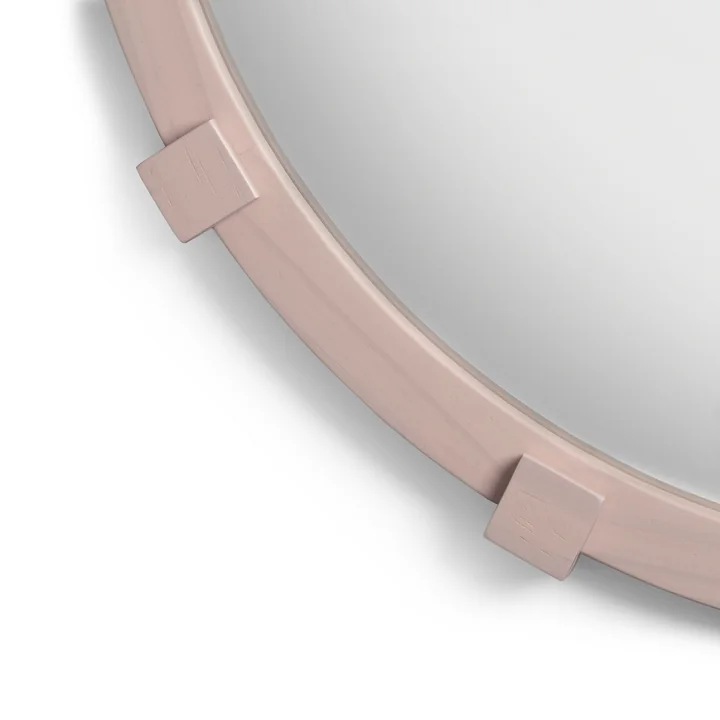 & klevering - Chunk Mirror, Ø 49.5 cm, pink