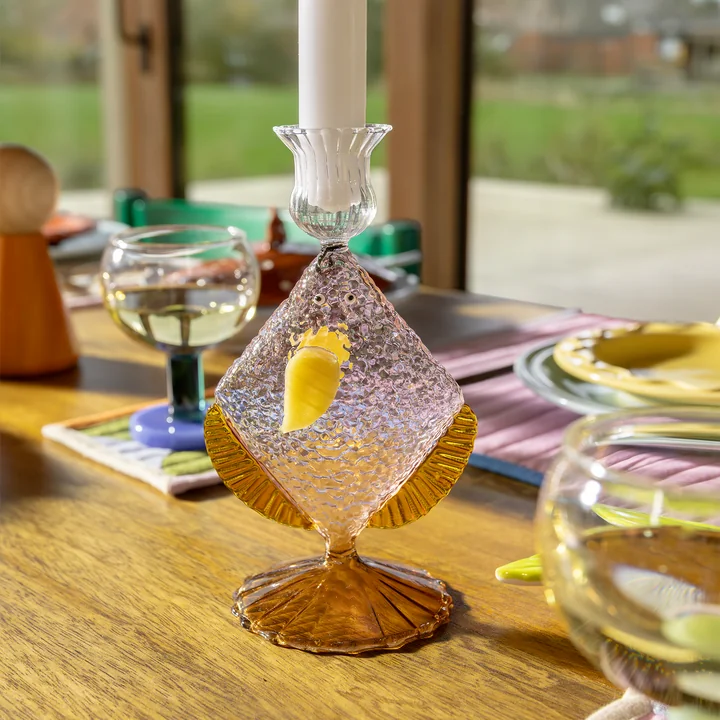 & klevering - Fish candle holder, pink