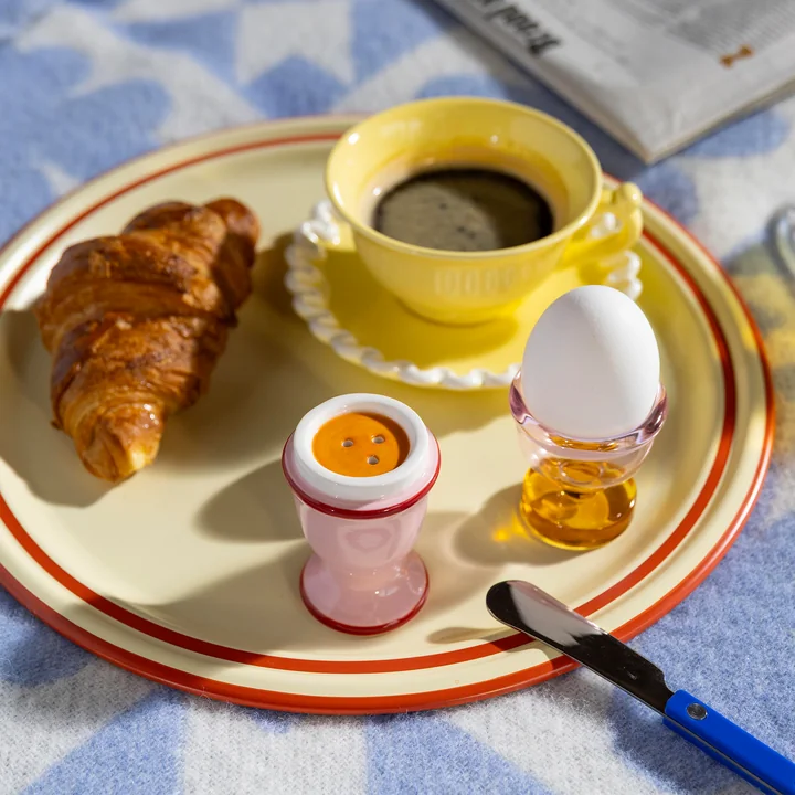 & klevering - Salt and pepper shaker, egg / pink