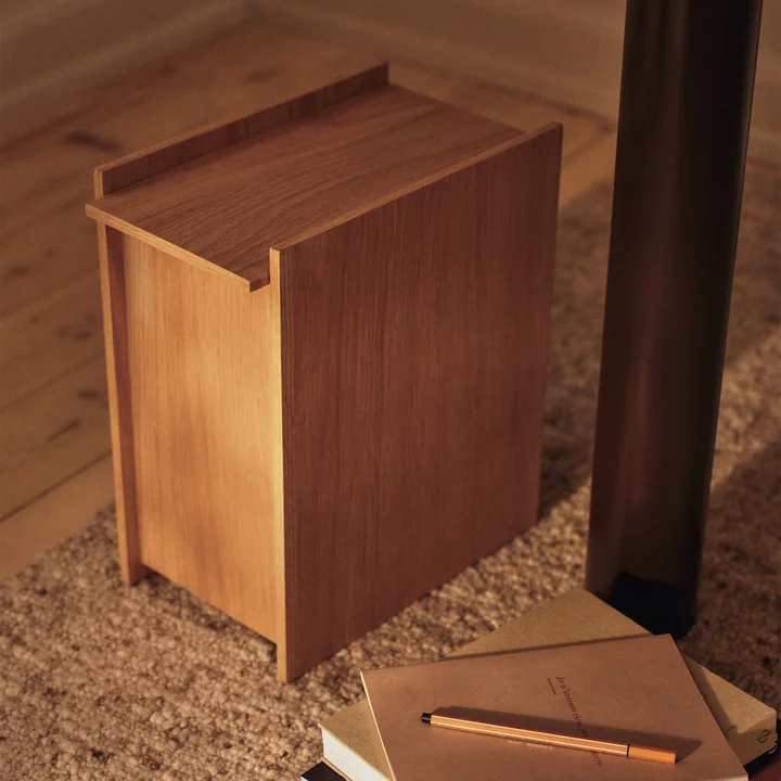 Ferm Living - Sama Waste garbage can, H35 cm, oak