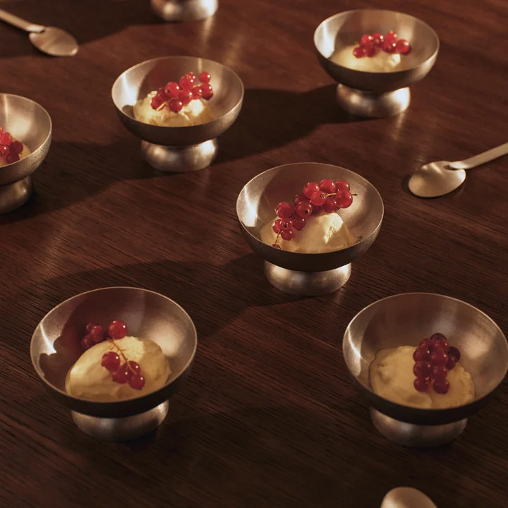 Ferm Living - Tumbled Dessert bowl, stainless steel