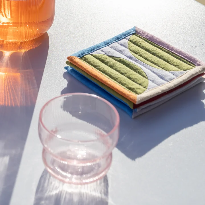 & klevering - Stitch Glass coaster, 12 x 12 cm