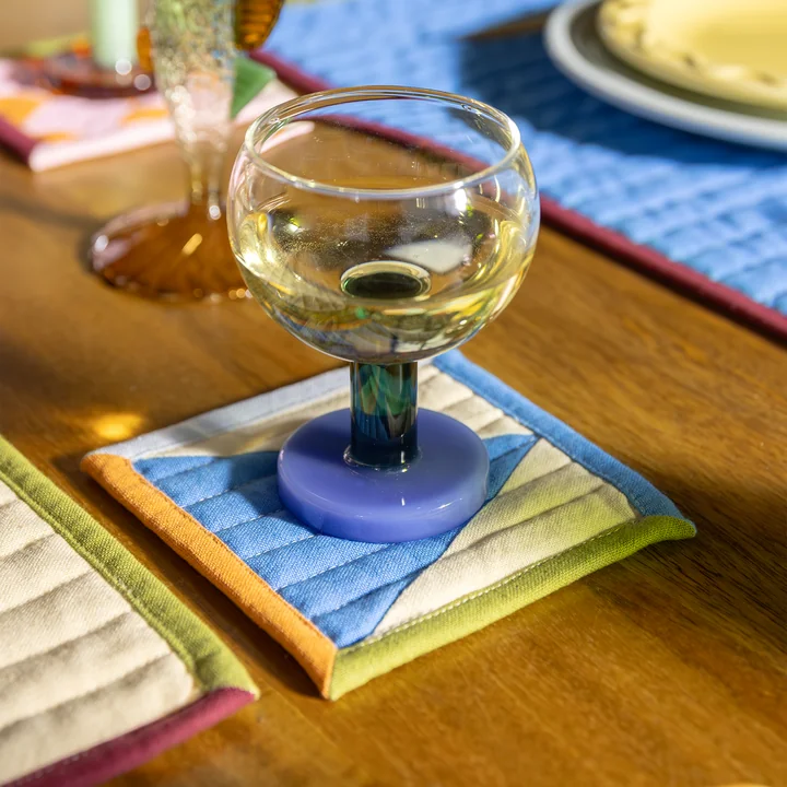 & klevering - Stitch Glass coaster, 12 x 12 cm
