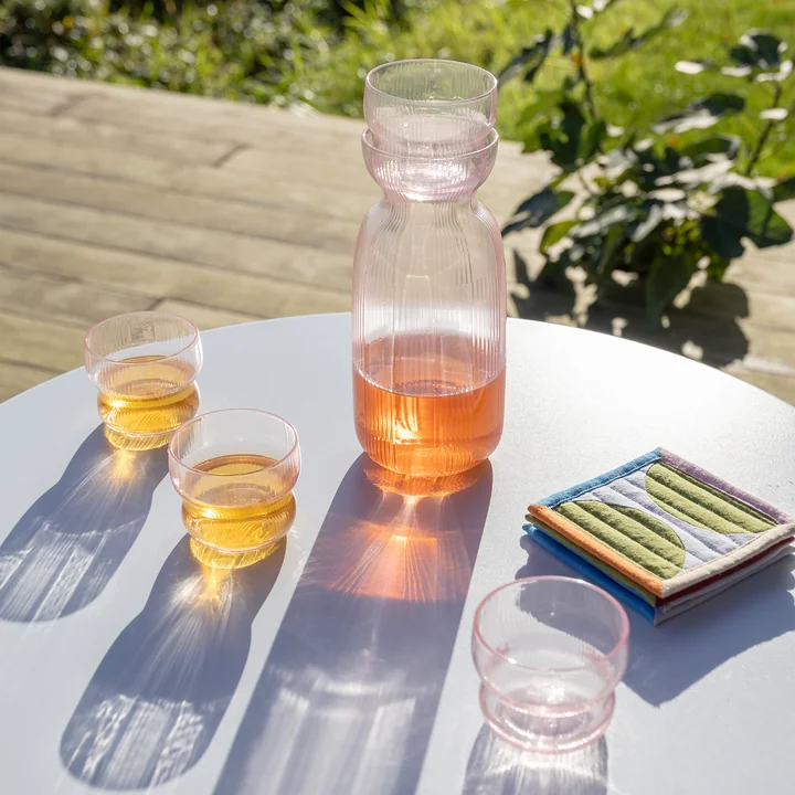 & klevering - Circus carafe 1.3 L with drinking glass, pink