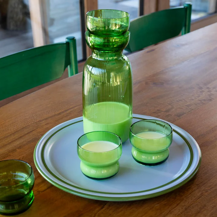 & klevering - Circus carafe 1.3 L with drinking glass, green