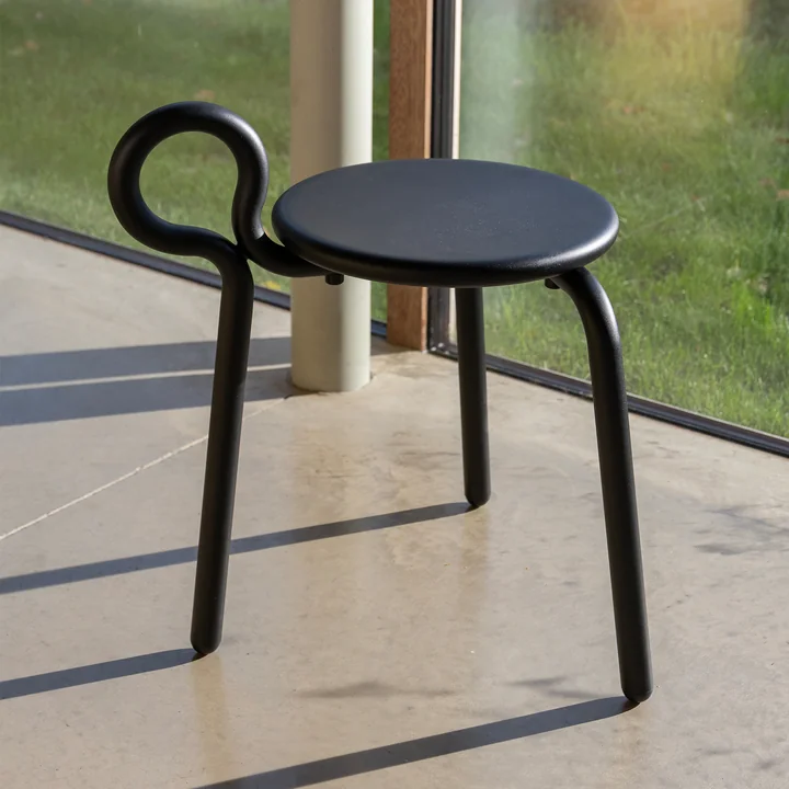 & klevering - Lasso Stool, black
