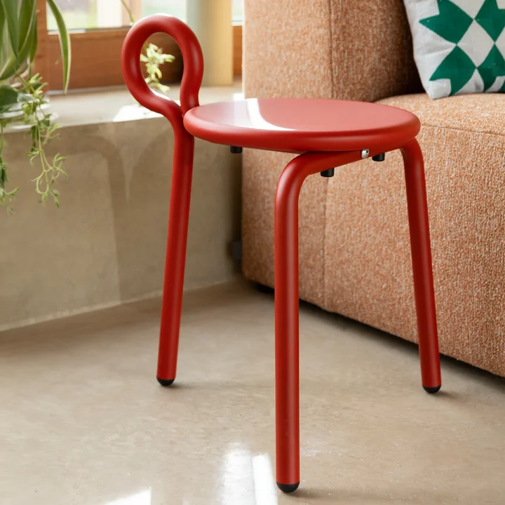 & klevering - Lasso Stool, red