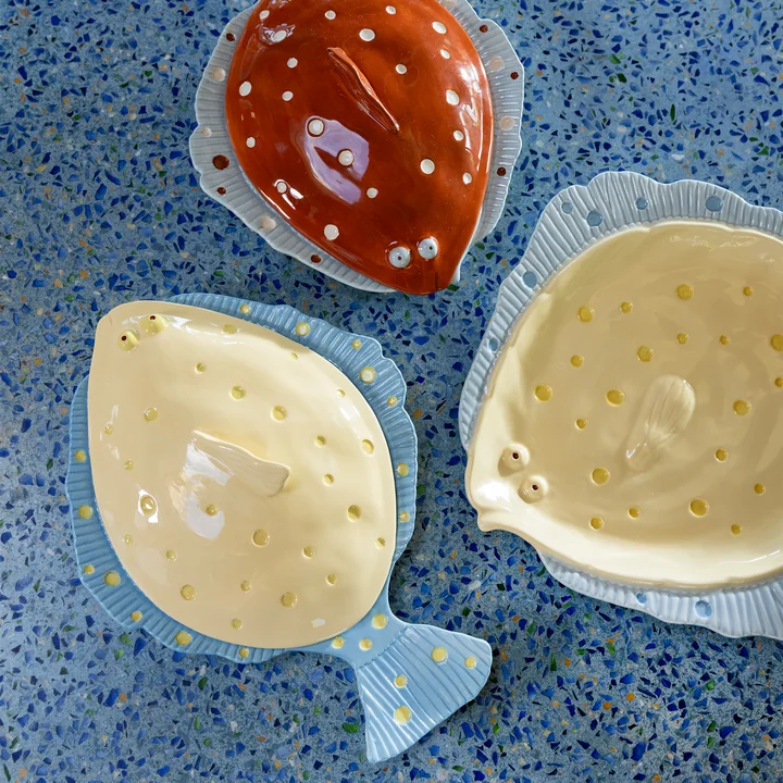 & klevering - Plaice Serving platter and Plaice tureen