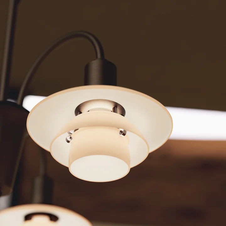 Louis Poulsen - PH 1/1 Chandelier Centenary Edition, aged brass / dusty terracotta