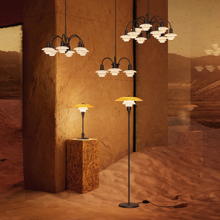 Louis Poulsen - PH 1/1 Chandelier Centenary Edition, aged brass / dusty terracotta
