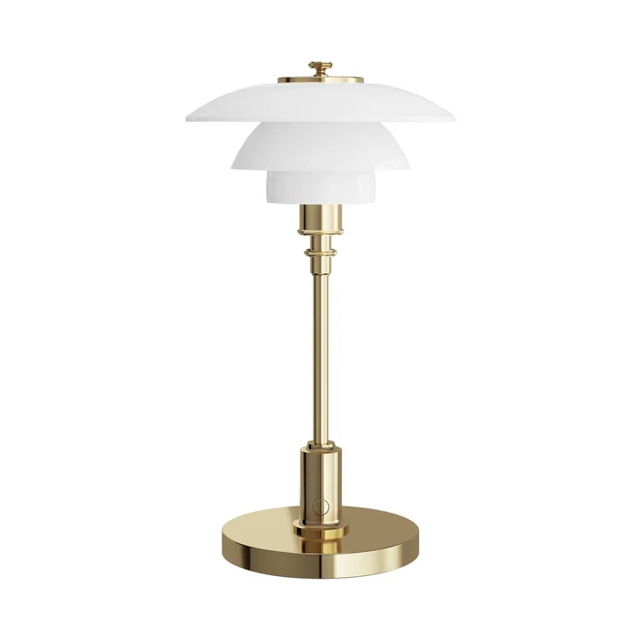 Louis Poulsen - PH 1/1 Portable rechargeable LED table lamp, brass / opal glass