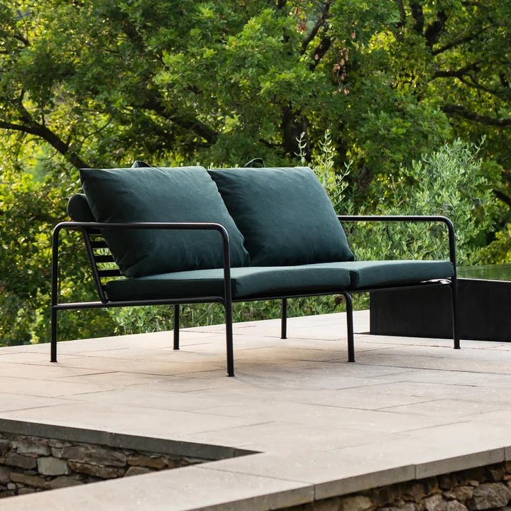 HOUE - AVON Sofa 2-seater, black / alpine