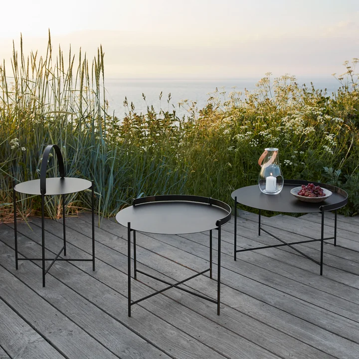 HOUE - EDGE Side tables, black
