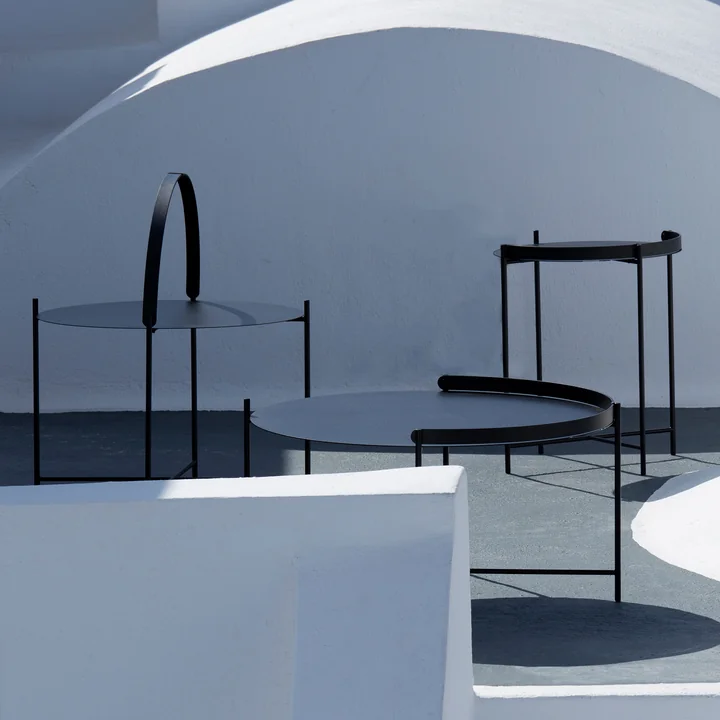 HOUE - EDGE Side tables, black