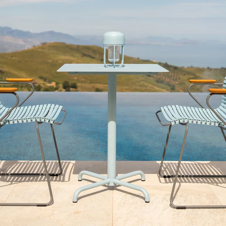 HOUE - Pico Garden table, 60 x 60 cm, 4-star frame, ice blue