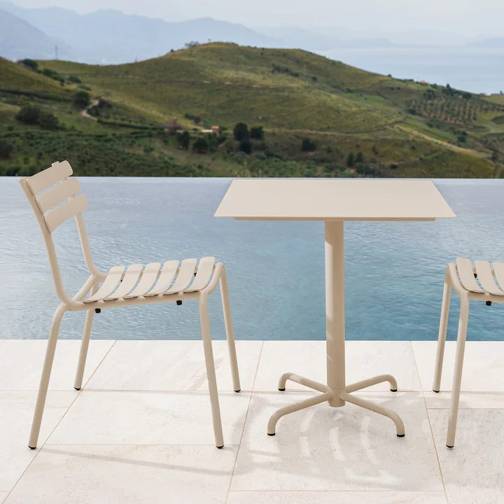 HOUE - Pico Garden table, 70 x 70 cm, 4-star frame, beige