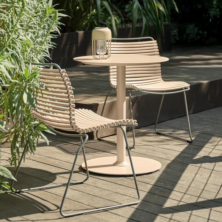 HOUE - Pico Garden table, Ø 64 cm, round frame, beige