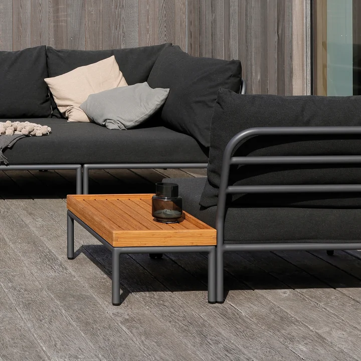 HOUE - LEVEL - LEVEL 2 Side table, 81 x 40 cm, bamboo / dark gray