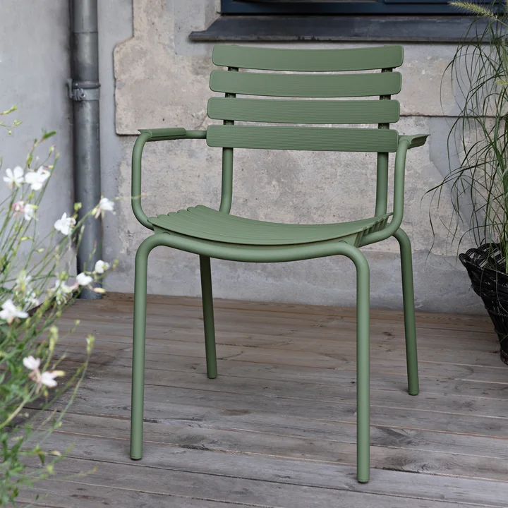 HOUE - ReCLIPS Outdoor Dining armchair, olive green