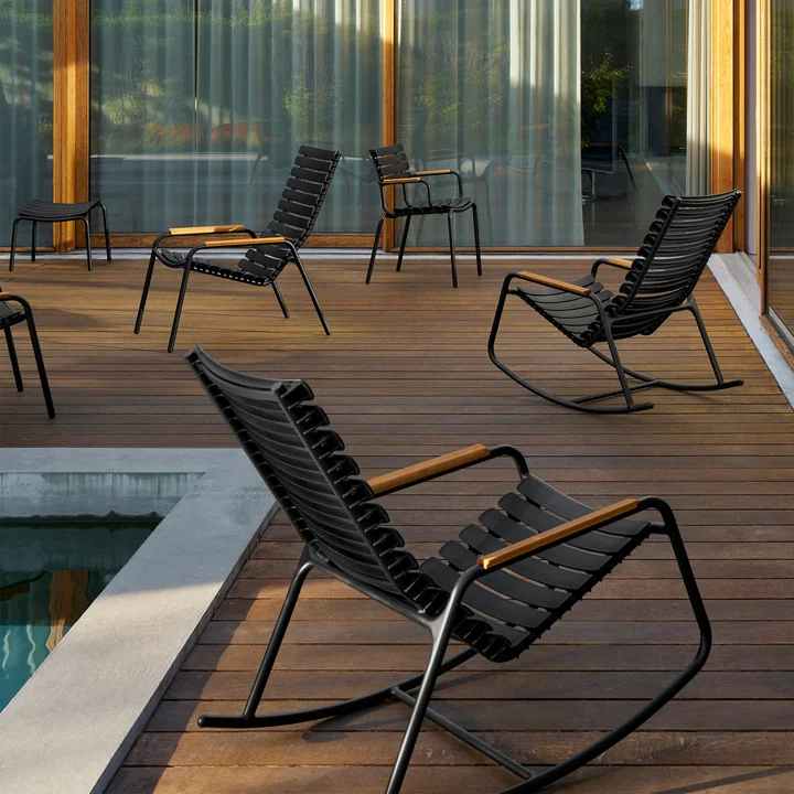 HOUE - ReCLIPS outdoor group, black / bamboo