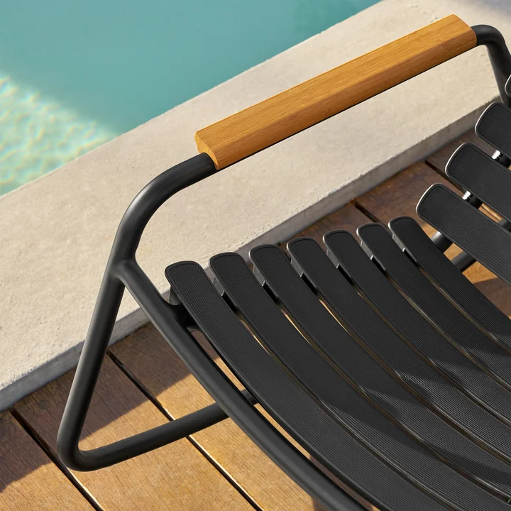 HOUE - ReCLIPS Outdoor rocking chair, black / bamboo