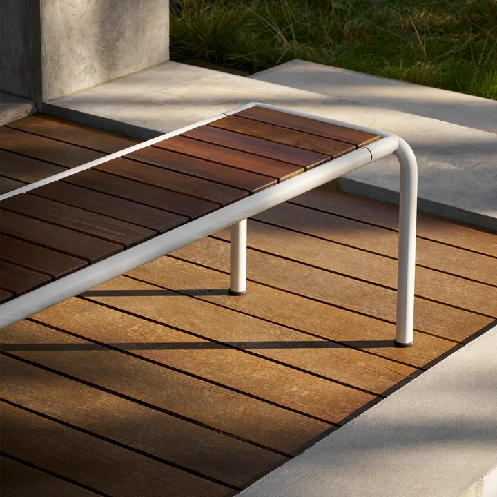 HOUE - AVANTI garden bench, ash, muted white