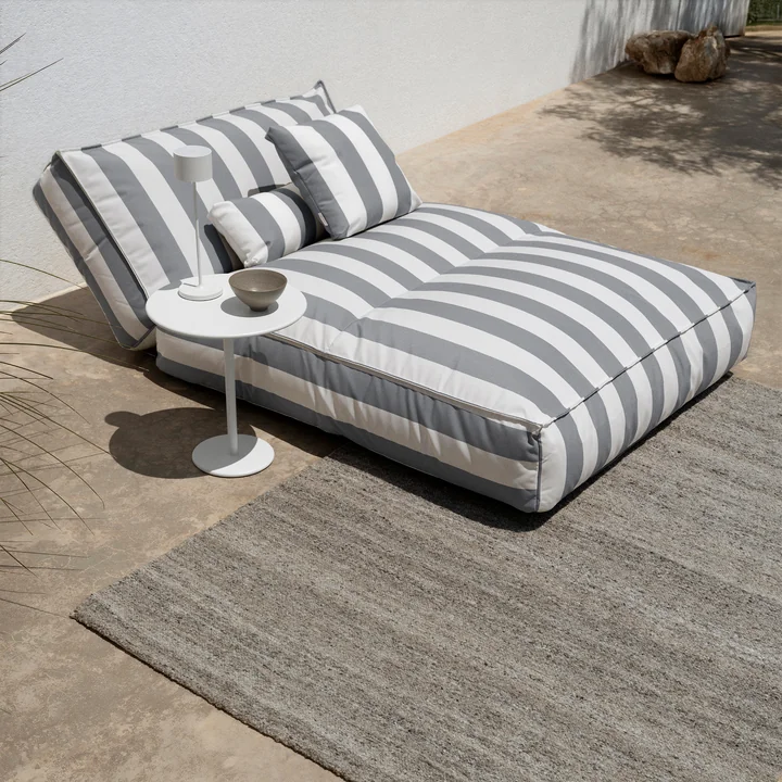 Blomus - Stay Outdoor bed, 120 x 190 cm, lily white / elephant skin