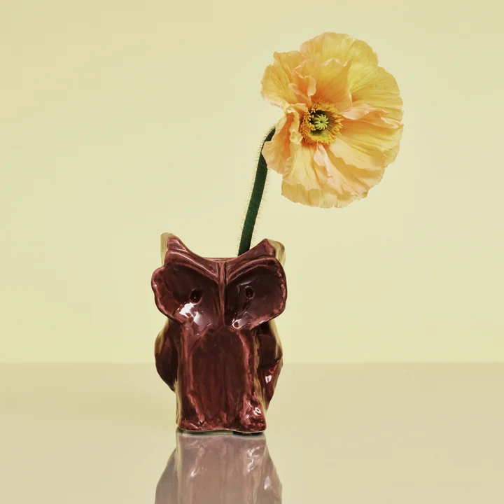 Serax - After Midnight Vase Owl, XS, eggplant