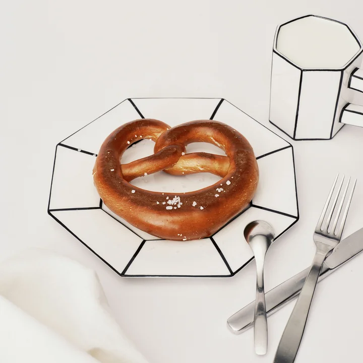 Serax - Carte Blanche Dessert plate, white / black